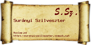 Surányi Szilveszter névjegykártya